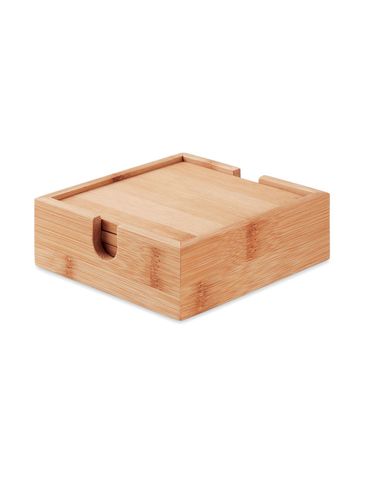 MENDI - Zestaw 4 podstawek z bambusa