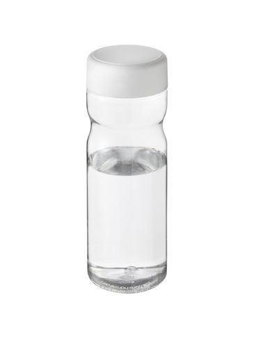 Bidon H2O Active® Base Tritan™ o pojemności 650 ml z zakrętką, przezroczysty bezbarwny / biały