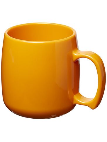 Kubek Classic wykonany z tworzywa sztucznego o pojemności 300 ml, pomarańczowy