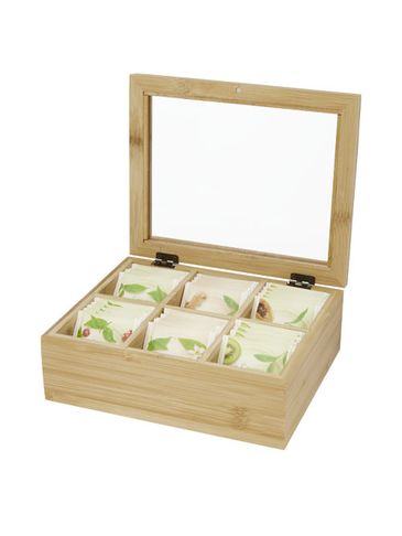 Bambusowe pudełko na herbatę Ocre, piasek pustyni