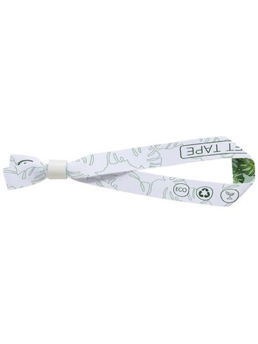 Festiwalowa opaska El wykonana z PET z recyclingu, biały