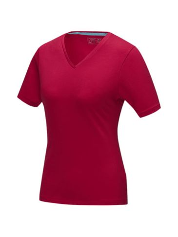 Damski T-shirt organiczny Kawartha z krótkim rękawem, czerwony