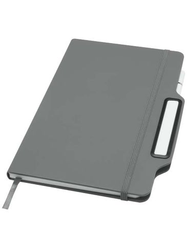 Nexus notatnik A5 w twardej okładce z długopisem i ołówkiem, szary