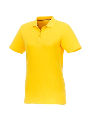 Helios - koszulka damska polo z krótkim rękawem, żółty