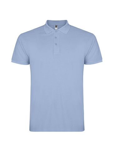 Star koszulka dziecięca polo z krótkim rękawem, błękitny