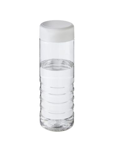 H2O Active® Treble 750 ml screw cap water bottle, przezroczysty / biały