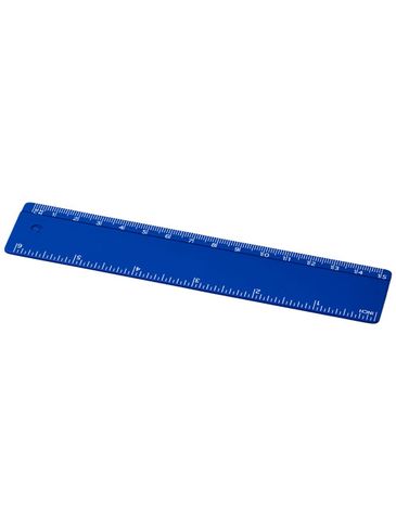 Linijka Renzo o długości 15 cm wykonana z tworzywa sztucznego, niebieski
