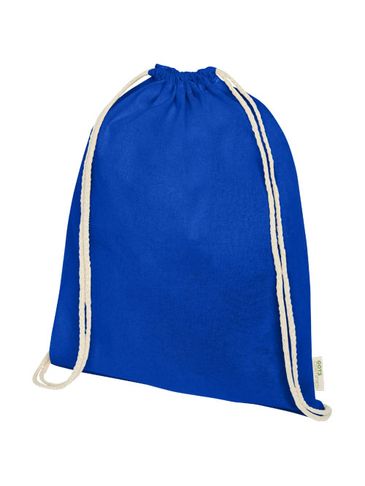 Orissa plecak ściągany sznurkiem z bawełny organicznej o gramaturze 100 g/m², błękit królewski