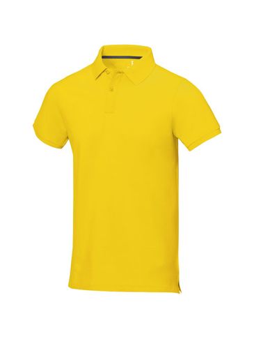 Męskie polo Calgary z krótkim rękawem, żółty