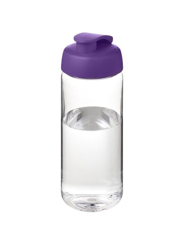 Bidon H2O Active® Octave Tritan™ o pojemności 600 ml, przezroczysty bezbarwny / fioletowy