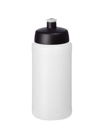 Bidon Baseline® Plus o pojemności 500 ml, czarny / biały przezroczysty