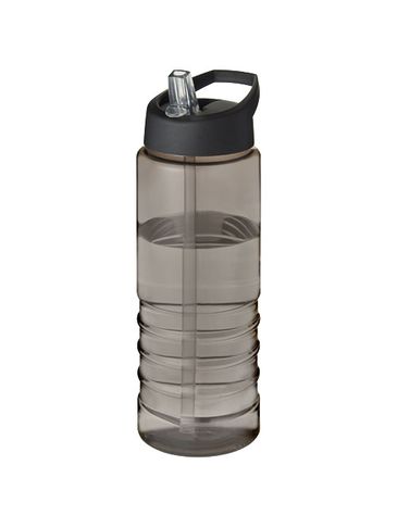 H2O Active® Eco Treble bidon z pokrywką z tutką o pojemności 750 ml , ciemnografitowy / czarny