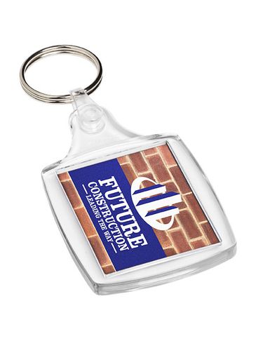 Brelok Vosa A6 z plastikowym klipsem, przezroczysty bezbarwny