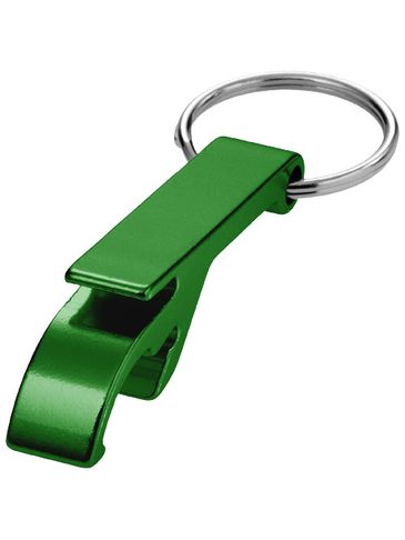 Brelok aluminiowy Tao z otwieraczem do butelek i puszek, zielony