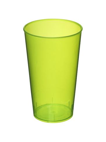 Kubek Arena o pojemności 375 ml wykonany z tworzywa sztucznego, przezroczysty limonkowy