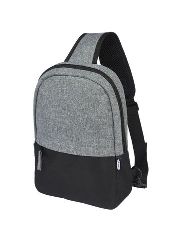 Reclaim torba na pierś z recyklingu z certyfikatem GRS, 3,5 l, czarny / szary melanż