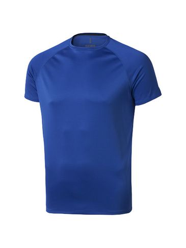 Męski T-shirt Niagara z krótkim rękawem z dzianiny Cool Fit odprowadzającej wilgoć, niebieski