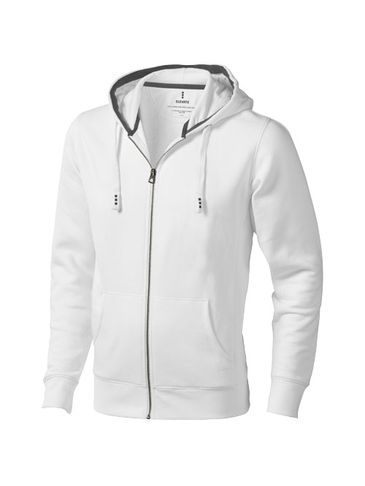 Męska rozpinana bluza z kapturem Arora, biały